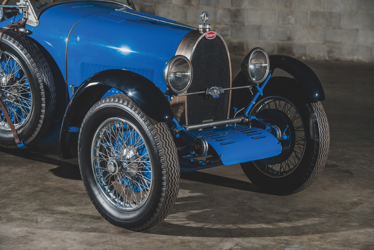 Front of 1927 Bugatti Type 40 Grand Sport offered at RM Sotheby’s The Guyton Collection live auction 2019